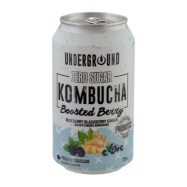 UnderGround Boosted Berry Zero Sugar Kombucha - 355ml Supply