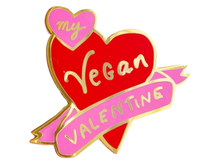 Pretty Candy Pin Co My Vegan Valentine Enamel Pin For Sale