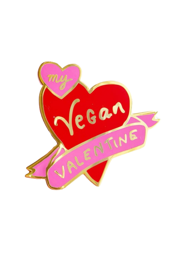 Pretty Candy Pin Co My Vegan Valentine Enamel Pin For Sale