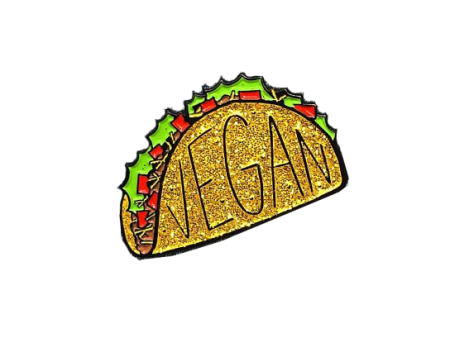 Vegan Power Co Vegan Taco Enamel Pin For Cheap