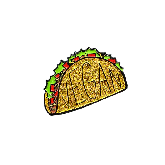 Vegan Power Co Vegan Taco Enamel Pin For Cheap