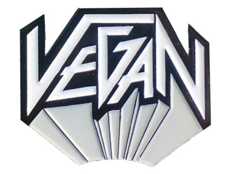 Vegan Power Co  Vegan  Metal Enamel Pin - Black & White Online