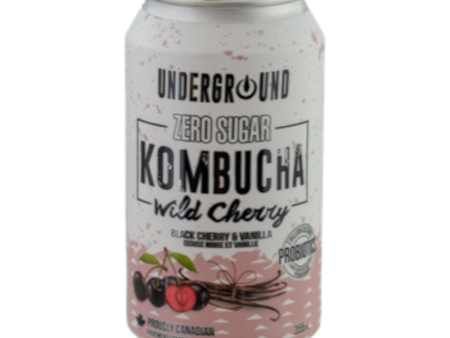 UnderGround Wild Cherry Zero Sugar Kombucha - 355ml on Sale