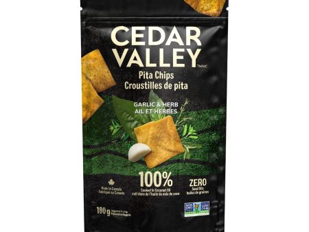 Cedar Valley Selections Garlic and Herb Pita Chips - 180g For Discount