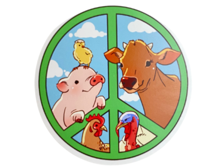 Peace for Animals Sticker For Discount