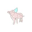 Vegan Supply  Pig  Enamel Pin Sale