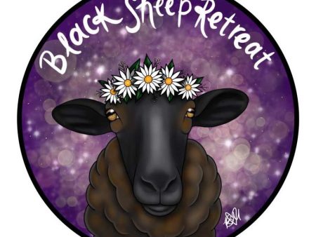 HarmLessBeings  Black Sheep Retreat  Sticker Online Hot Sale