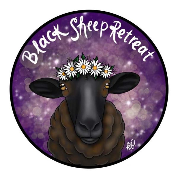 HarmLessBeings  Black Sheep Retreat  Sticker Online Hot Sale