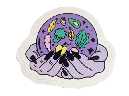 Vegan Supply  Veggie Crystal Ball  Sticker Online