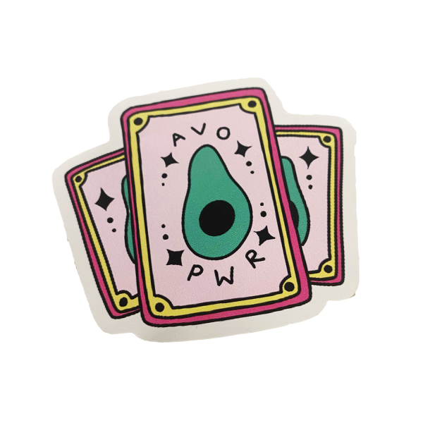 Vegan Supply  Avo Pwr Tarot Cards  Sticker Cheap