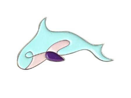 Vegan Supply  Orca  Enamel Pin Hot on Sale