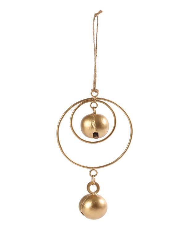 Bells In Metal Ring Christmas Ornaments | Set of 2 Hot on Sale