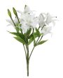 Artificial Plastic Lily Flora Bunch | 1.5 feet | Multiple Colors Supply