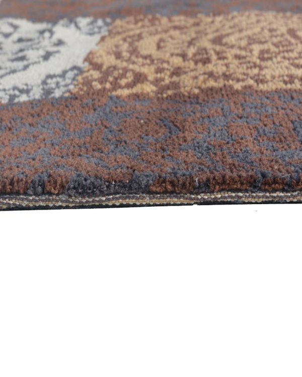 Abstract Futuristic Brown Polyester Carpet Online