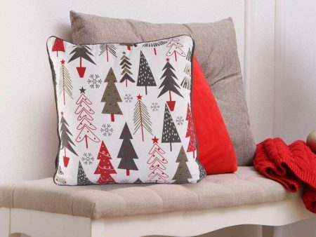 Christmas Themed Printed Cotton Cushion Cover | 18 x 18 inches Sale