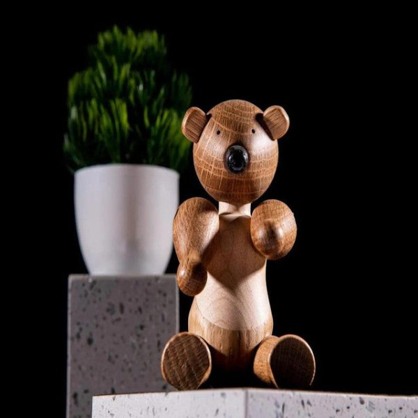 Bear Wooden Miniature Figurine | 3 x 4 inches For Sale