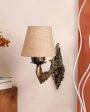 Dazzling Antique Gold Jute Conical Shade Wall Lamp Sale