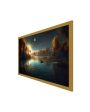 Vintage Forest with Lake Plants Frame Canvas Wall Painting Cheap