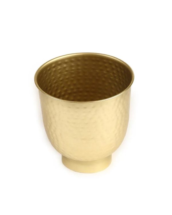 Gold Finish Planter Bucket | Plant Not Included For Sale