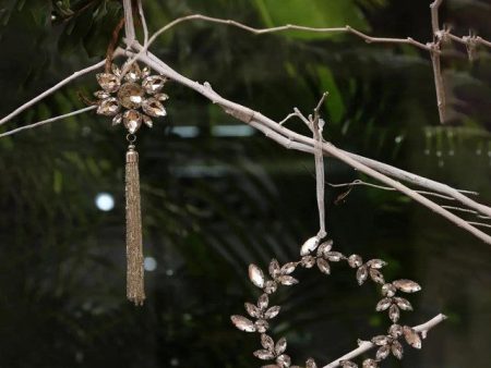 Crystal Star Ornament with Beaded Tassel Hot on Sale