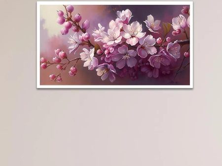 Pink Cherry Blossom Wall Decor Canvas Wall Painting Supply