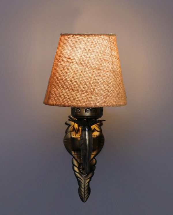 Dazzling Antique Gold Jute Conical Shade Wall Lamp Sale