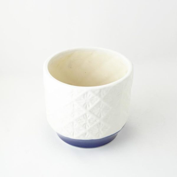 White Marble Textured Ceramic Planter Sale