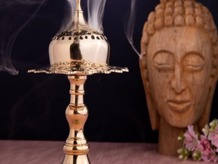 Brass Incense Tower Burner | 5 x 5 x 9 inches on Sale