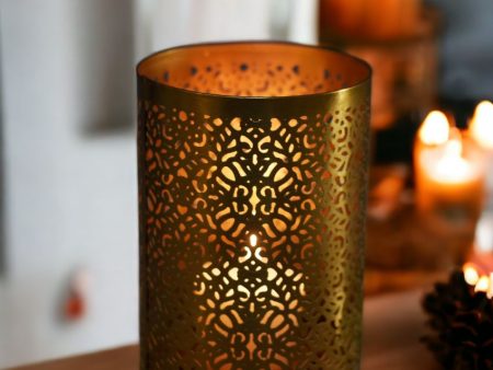 Jaali Pillar Glass Candle Holder | 6 Inches Cheap