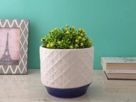 White Marble Textured Ceramic Planter Sale