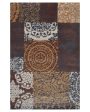 Abstract Futuristic Brown Polyester Carpet Online