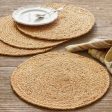 Traditional Style Round Jute Placemat | Set of 4 on Sale