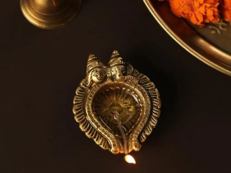 Lakshmi Ganesha Brass Diya Fashion