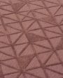 Hand Tufted Geometric Brown Wool Carpet For Sale