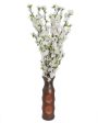 Artificial Cherry Blossoms Plastic Flower Sticks |  Set Of 6| 3.8 feet Hot on Sale