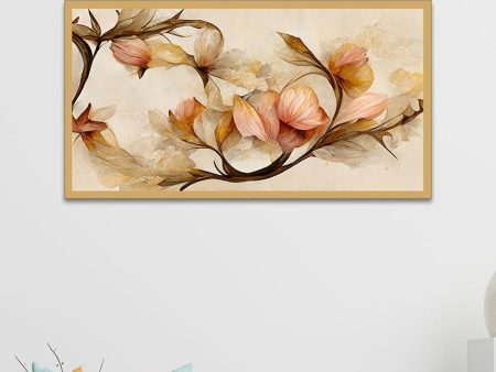 Panoramic 3D Flower Framed Canvas Wall Painting For Sale