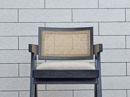 Black Atlanta Mango Wood And Natural Cane Chair | 21 x 20 x 31 inches on Sale