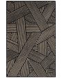 Geometric Black Hand Tufted Wool Carpet Hot on Sale