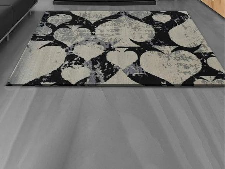 Abstract Black & White Polyester Carpet Supply