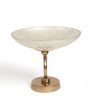 Ivory & Gold Decorative Glass Bowl For Discount