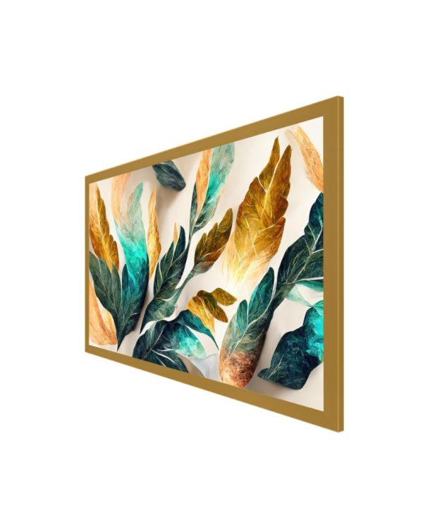 Abstract Flowers with Golden Sheen Art Wall Painting Online