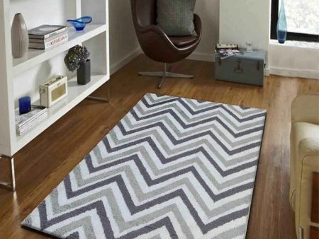 Abstract Iconic Grey Polyester Carpet For Discount