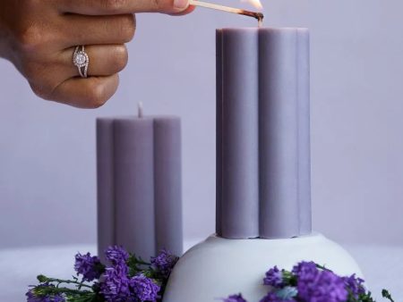 Flower Shaped Scented Pillar Candles | Set of 2 | 250 Gram | 6 x 6 x 9 cm   2.36 x 2.36 x 3.54 inches Online now