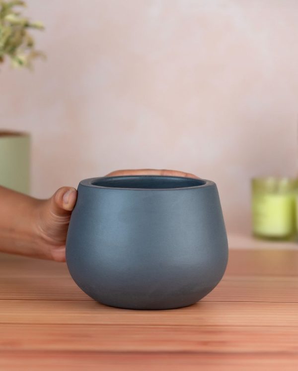 Minimal Grey Terracotta Planter For Discount