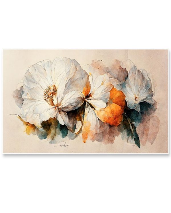 3D Vibrant Flower Canvas Wall Painting Online now