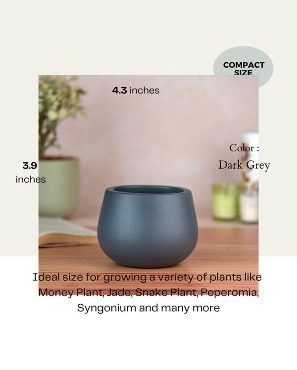 Minimal Grey Terracotta Planter For Discount