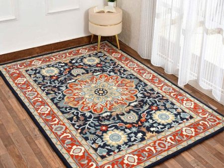 Hand Tufted Orange Traditional Wool Carpet Online Hot Sale