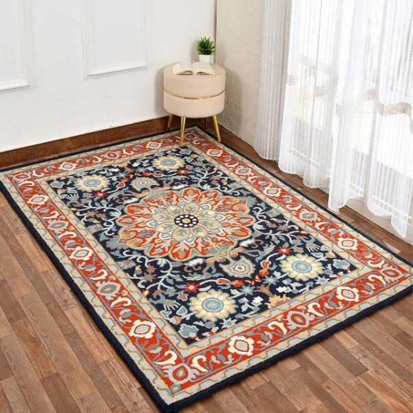 Hand Tufted Orange Traditional Wool Carpet Online Hot Sale