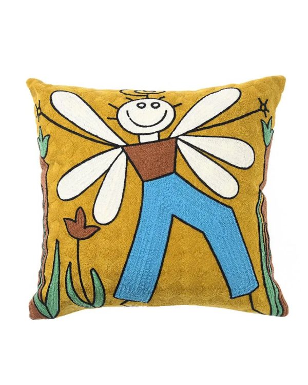 Abstract Art Boy With Wings Cushion Cover | 18 x 18 inches Supply