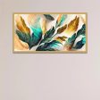 Abstract Flowers with Golden Sheen Art Wall Painting Online